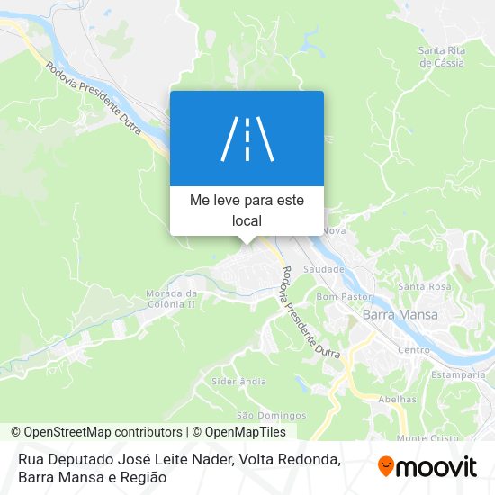 Rua Deputado José Leite Nader mapa