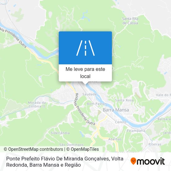 Ponte Prefeito Flávio De Miranda Gonçalves mapa