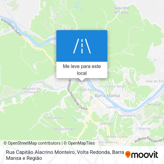 Rua Capitão Alacrino Monteiro mapa