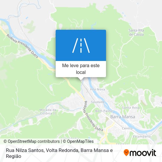 Rua Nilza Santos mapa