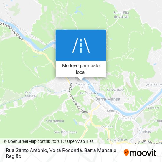Rua Santo Antônio mapa