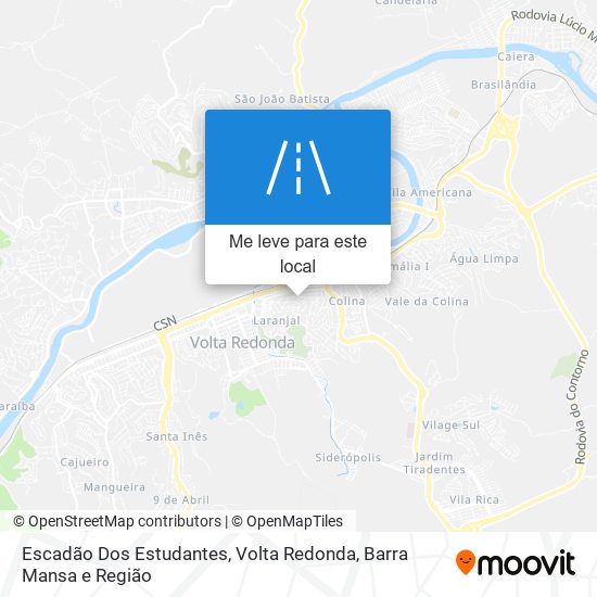 Escadão Dos Estudantes mapa