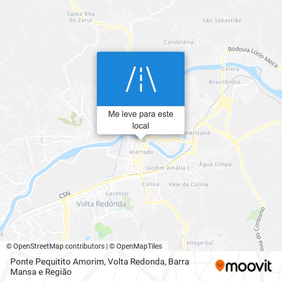 Ponte Pequitito Amorim mapa