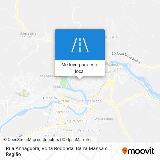 Rua Anhaguera mapa