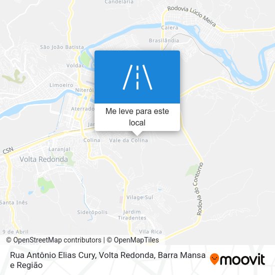 Rua Antônio Elias Cury mapa