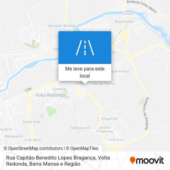 Rua Capitão Benedito Lopes Bragança mapa
