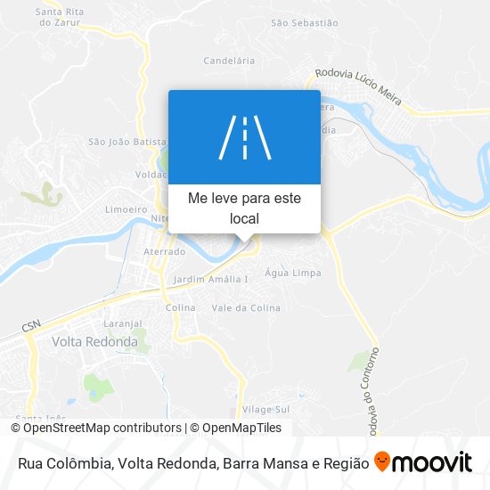 Rua Colômbia mapa