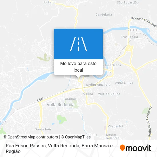 Rua Edson Passos mapa
