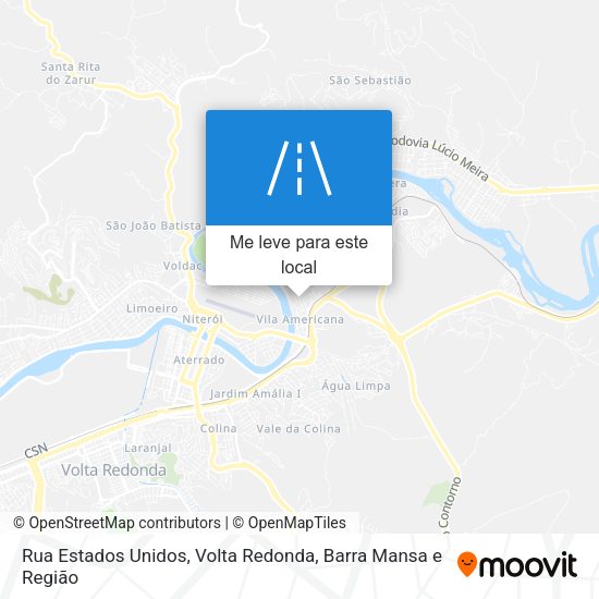Rua Estados Unidos mapa