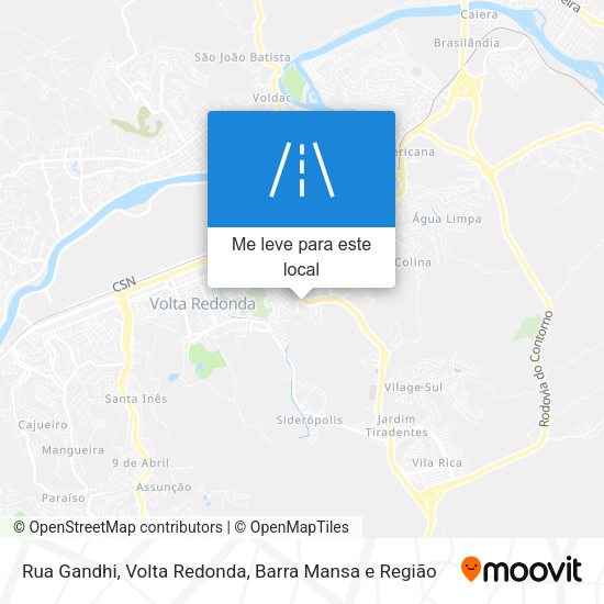 Rua Gandhi mapa
