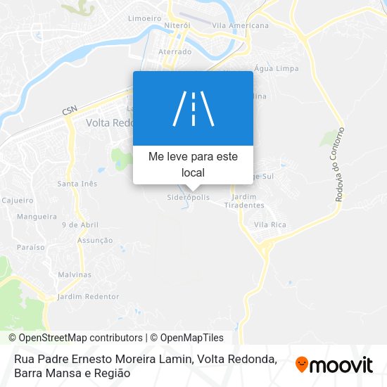 Rua Padre Ernesto Moreira Lamin mapa