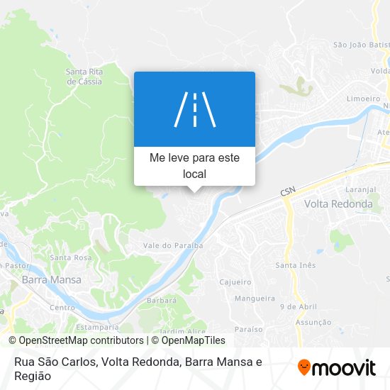 Rua São Carlos mapa