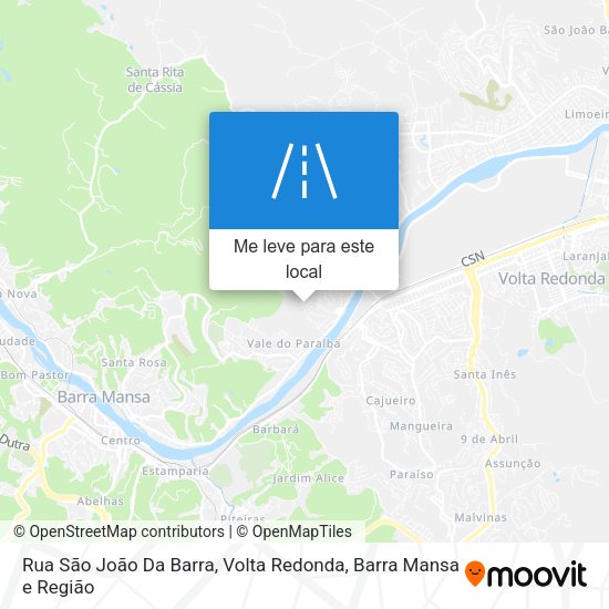 Rua São João Da Barra mapa