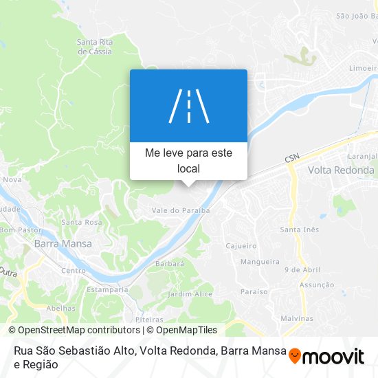 Rua São Sebastião Alto mapa