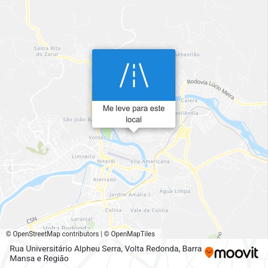 Rua Universitário Alpheu Serra mapa
