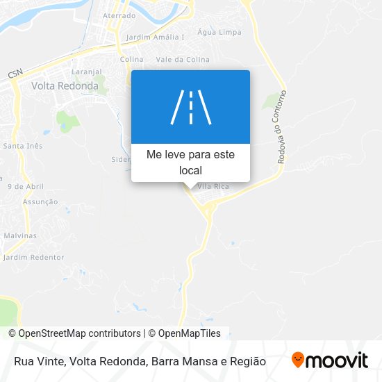 Rua Vinte mapa
