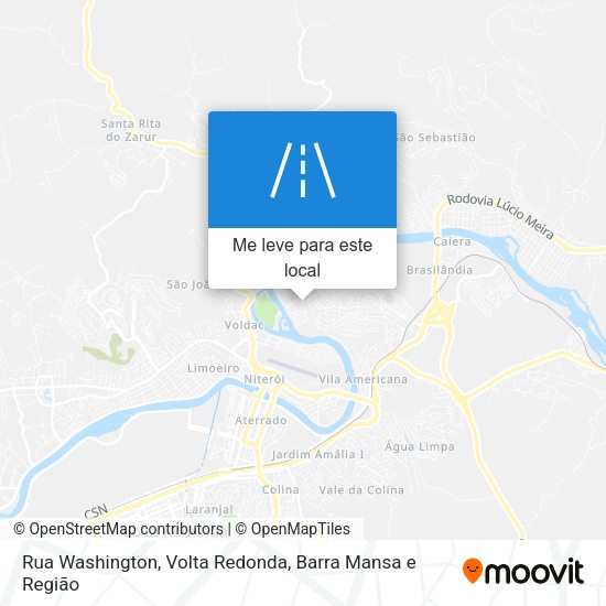 Rua Washington mapa