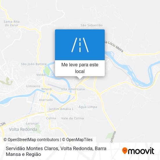 Servidão Montes Claros mapa