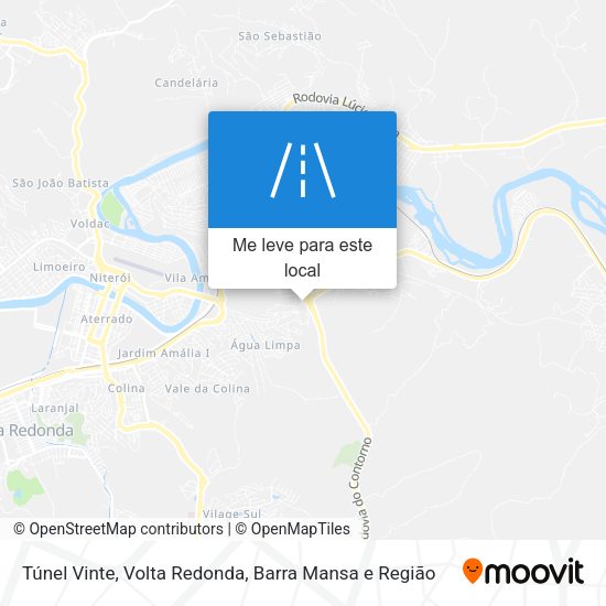 Túnel Vinte mapa