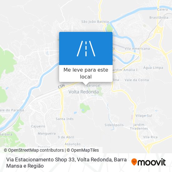 Via Estacionamento Shop 33 mapa