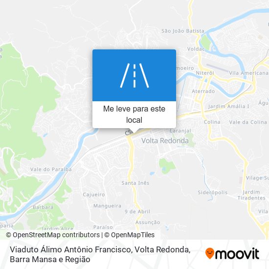 Viaduto Álimo Antônio Francisco mapa