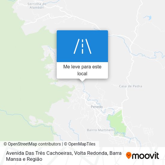 Avenida Das Três Cachoeiras mapa