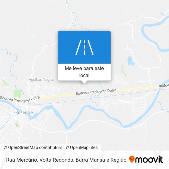 Rua Mercúrio mapa