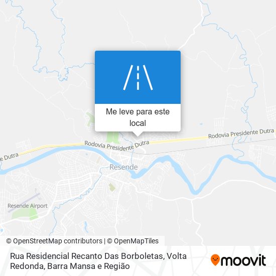 Rua Residencial Recanto Das Borboletas mapa
