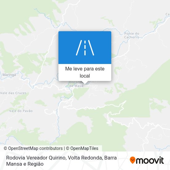 Rodovia Vereador Quirino mapa