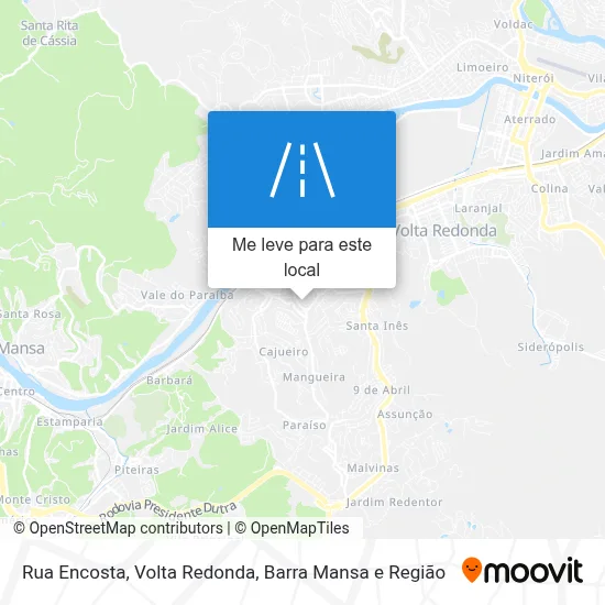 Rua Encosta mapa