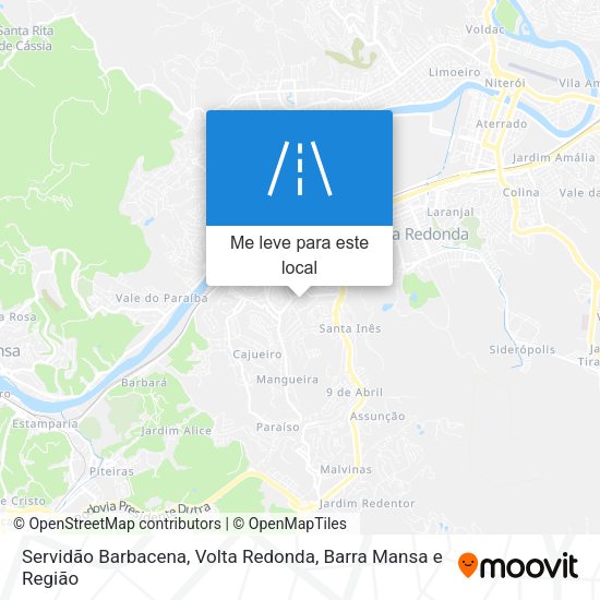 Servidão Barbacena mapa