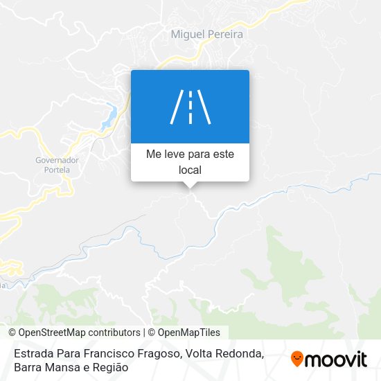Estrada Para Francisco Fragoso mapa