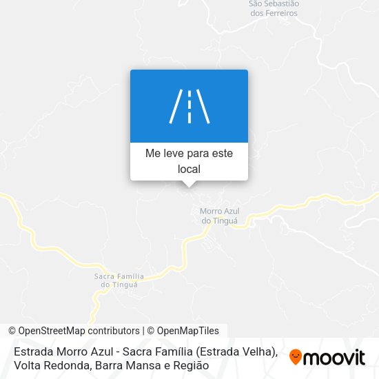 Estrada Morro Azul - Sacra Família (Estrada Velha) mapa