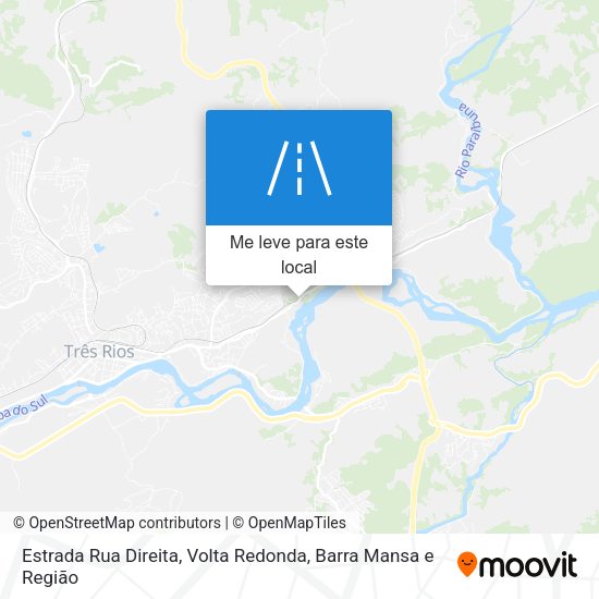 Estrada Rua Direita mapa