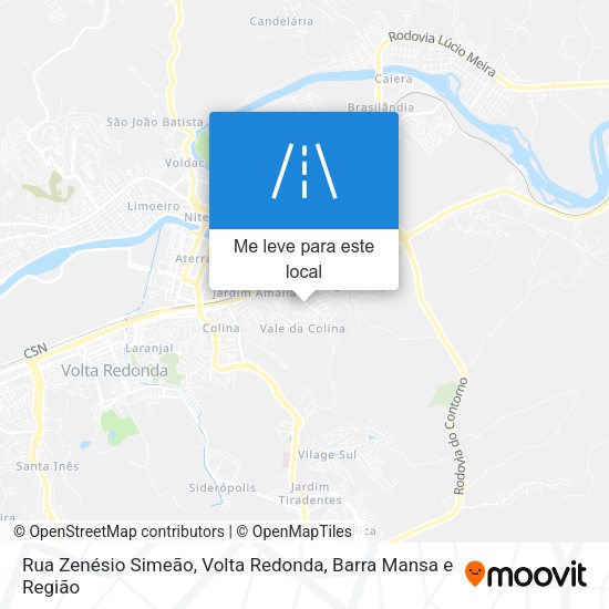 Rua Zenésio Simeão mapa