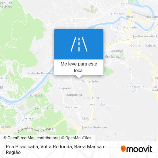 Rua Piracicaba mapa