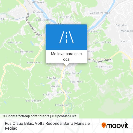 Rua Olauo Bilac mapa