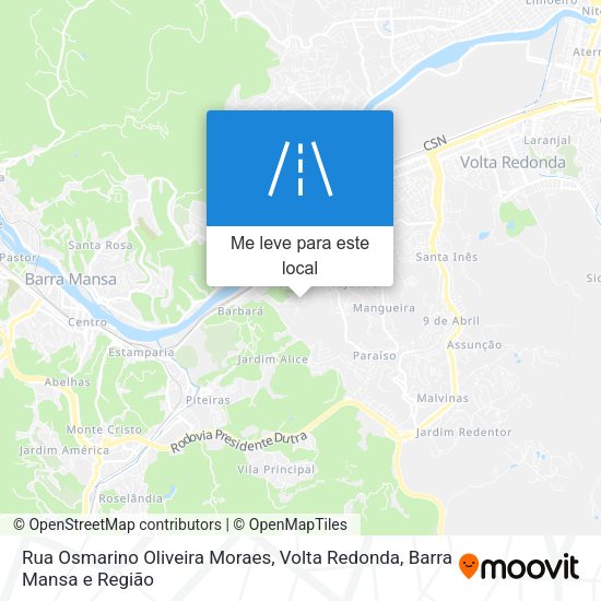 Rua Osmarino Oliveira Moraes mapa