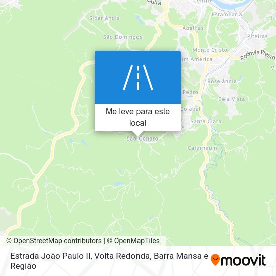 Estrada João Paulo II mapa