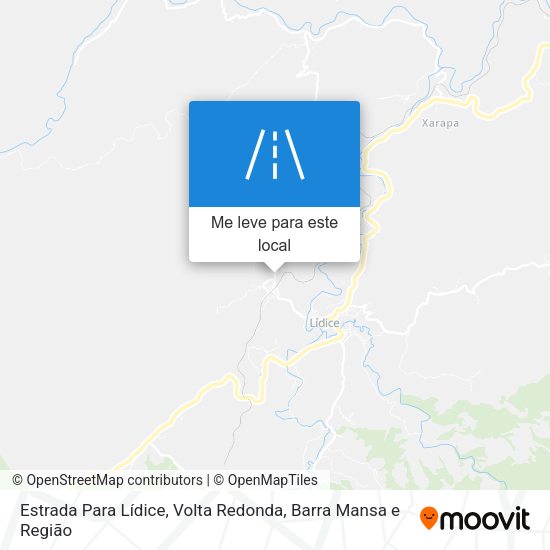 Estrada Para Lídice mapa