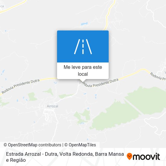Estrada Arrozal - Dutra mapa