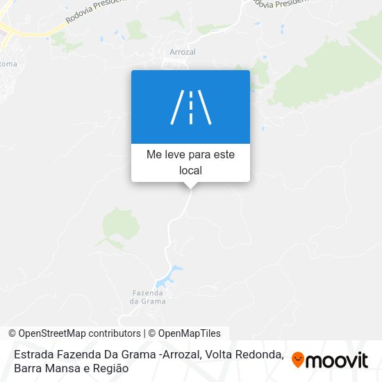 Estrada Fazenda Da Grama -Arrozal mapa