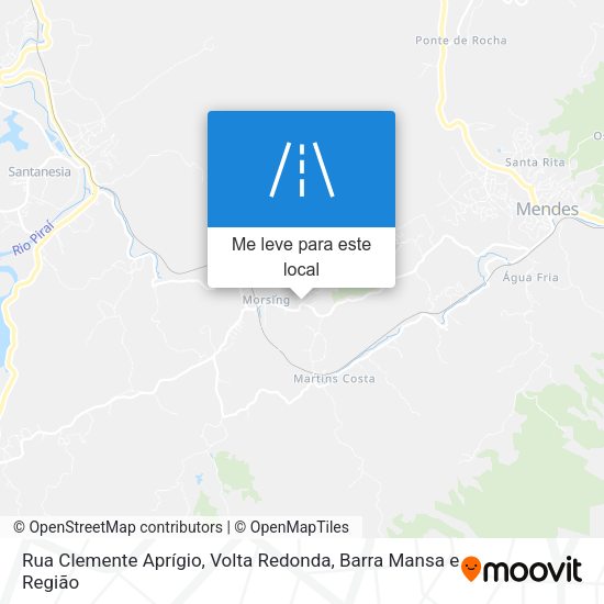 Rua Clemente Aprígio mapa