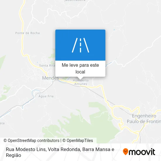 Rua Modesto Lins mapa