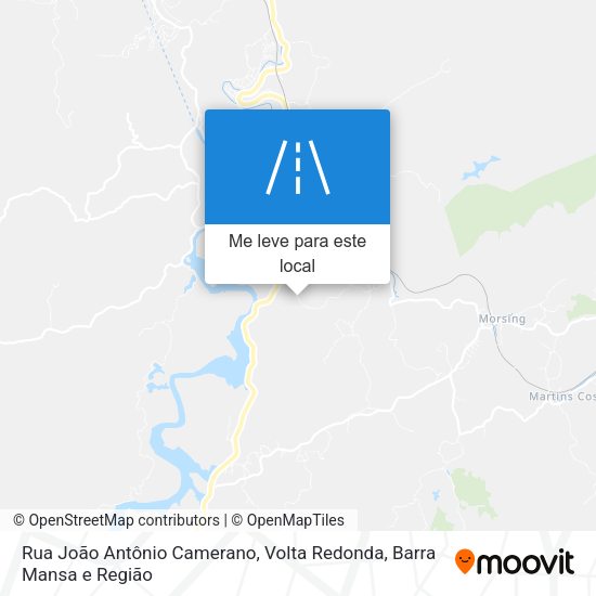 Rua João Antônio Camerano mapa