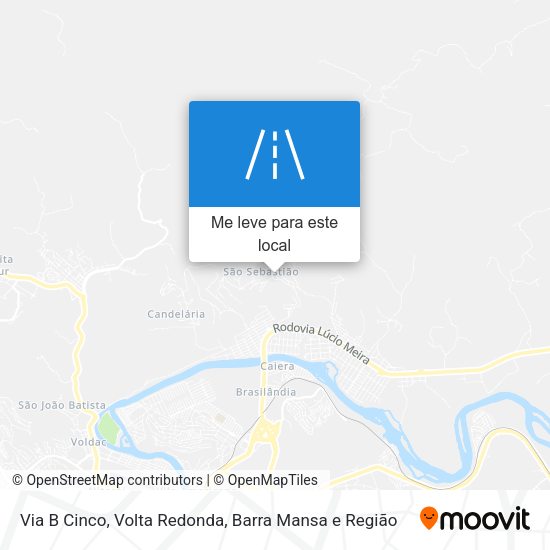 Via B Cinco mapa