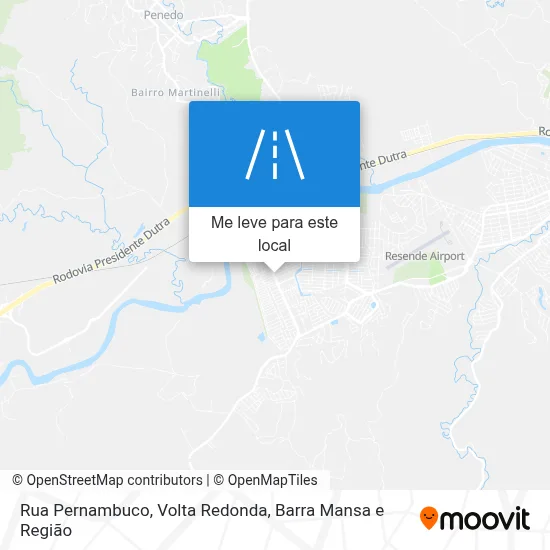Rua Pernambuco mapa