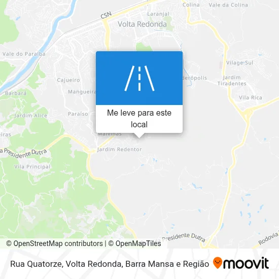 Rua Quatorze mapa