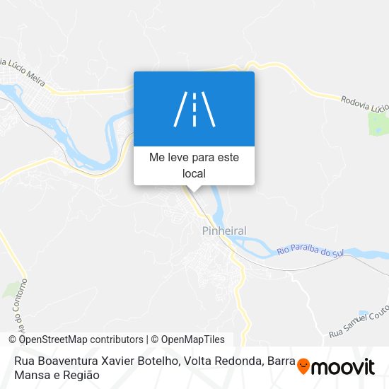 Rua Boaventura Xavier Botelho mapa