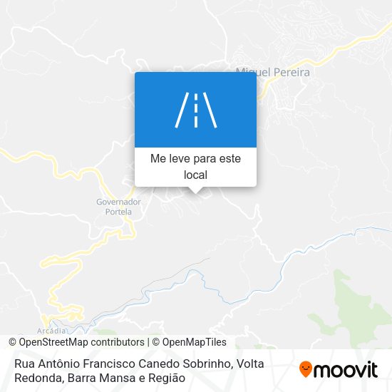 Rua Antônio Francisco Canedo Sobrinho mapa